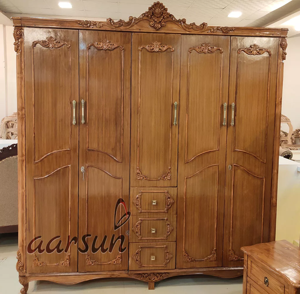 Antique Polish Simple Wooden Bed for Modern Home view 5