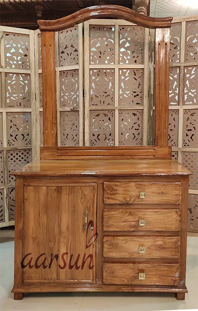 Antique Polish Simple Wooden Bed for Modern Home view 6