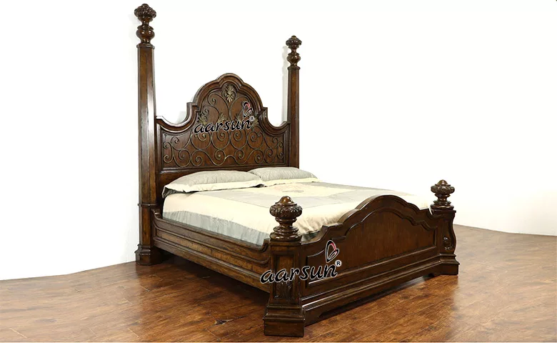 Antique Poster Style Bed view 3