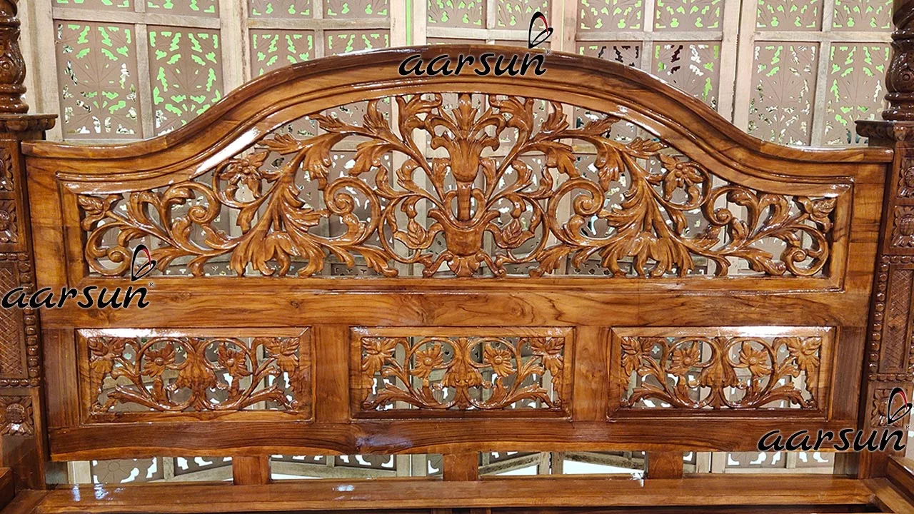 Classic Vintage Poster Bed in Honey Finish view 5
