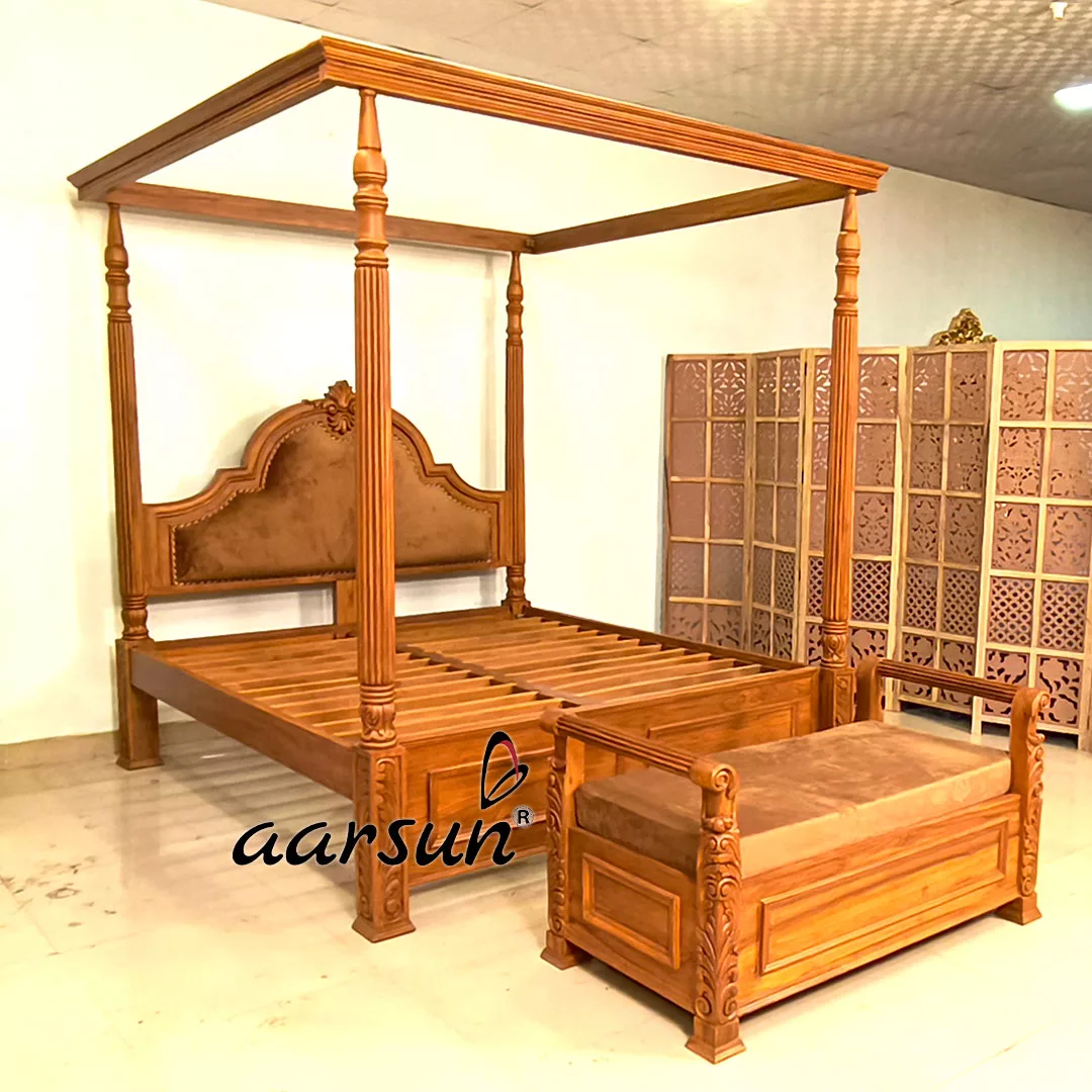 Classic Wood Poster Bed view 3