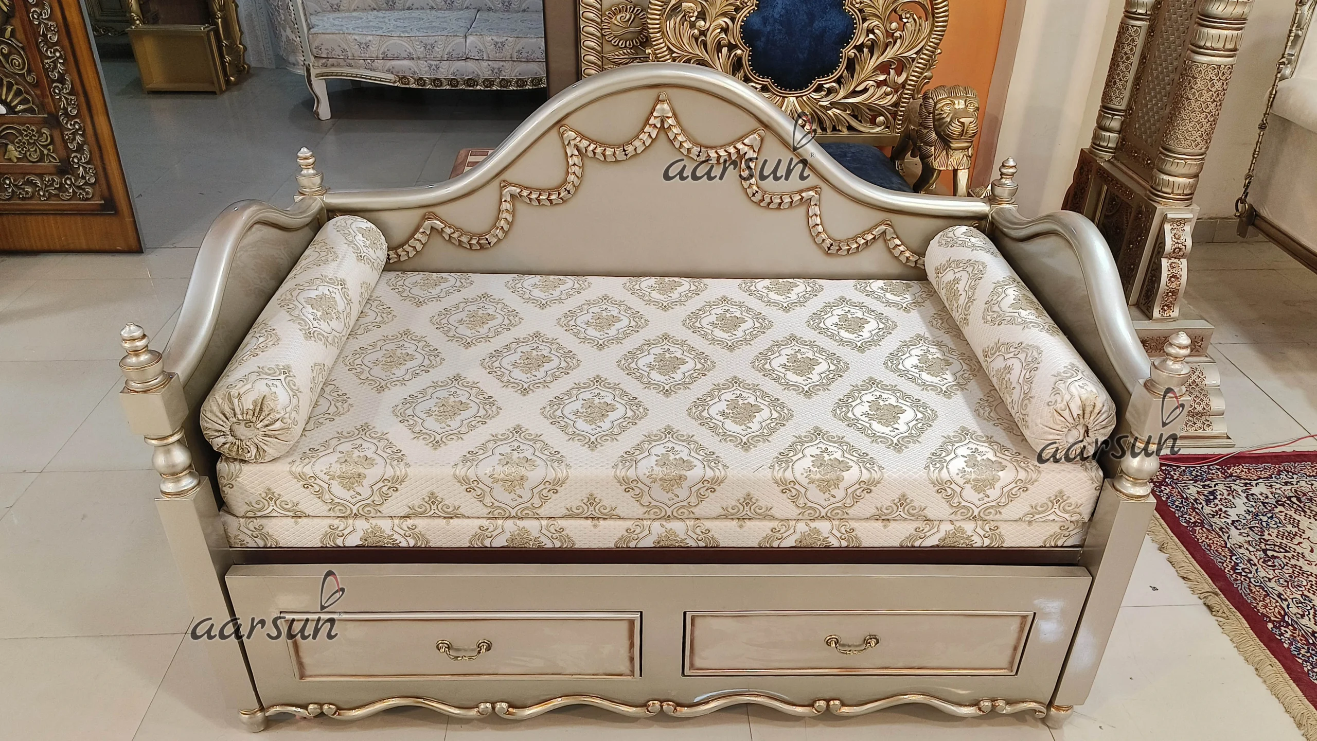 Convertible Sofa Cum Bed With Front Drawers view 4
