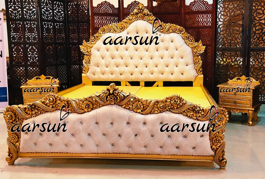 Designer Bed Latest Model Teak wood view 3