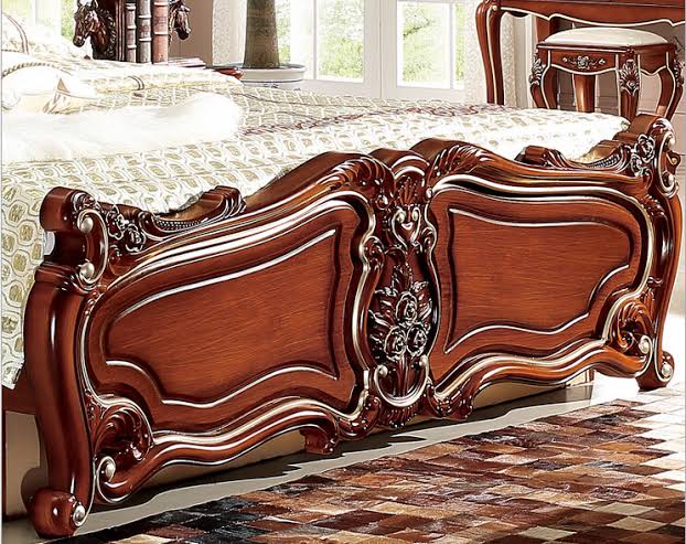 Designer Wooden Bed Furniture in Teak Wood view 4