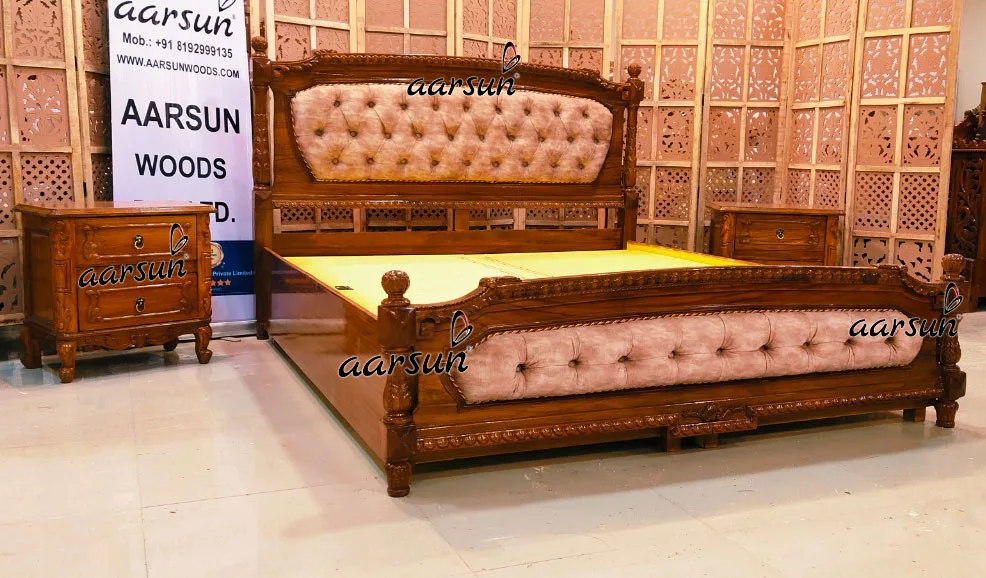 Elegant King Size Bed with Storage view 4