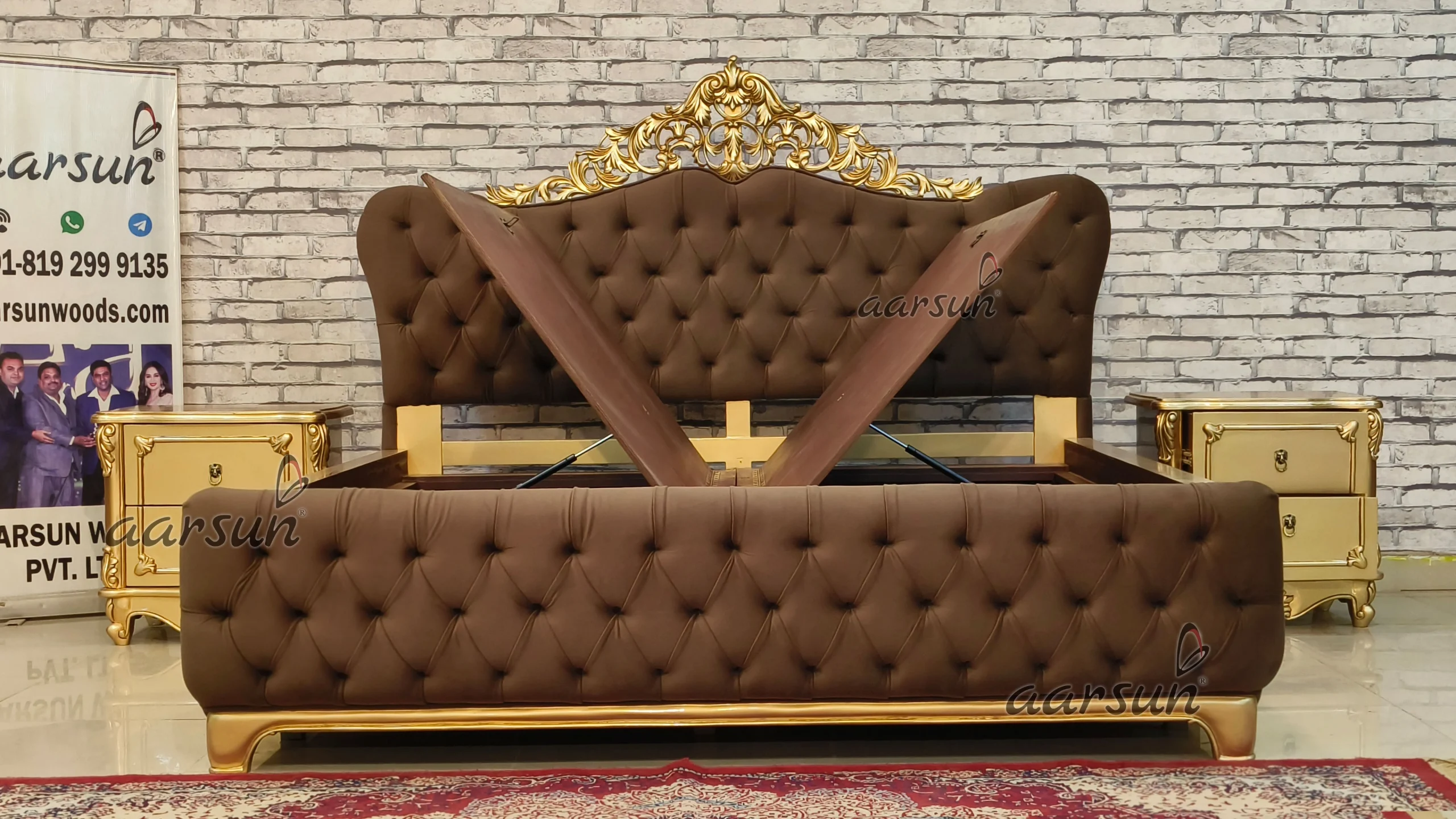 Elegant Platform Bed With Hydraulic Storage