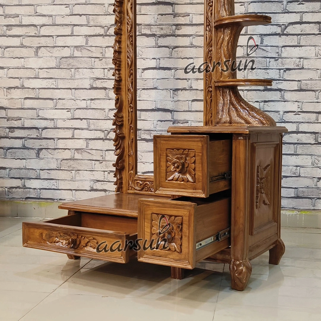 Fully Handcrafted Wooden Classical Bedroom Set view 11