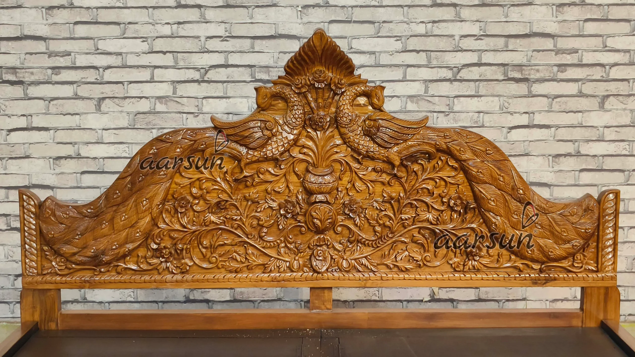 Fully Handcrafted Wooden Classical Bedroom Set view 3
