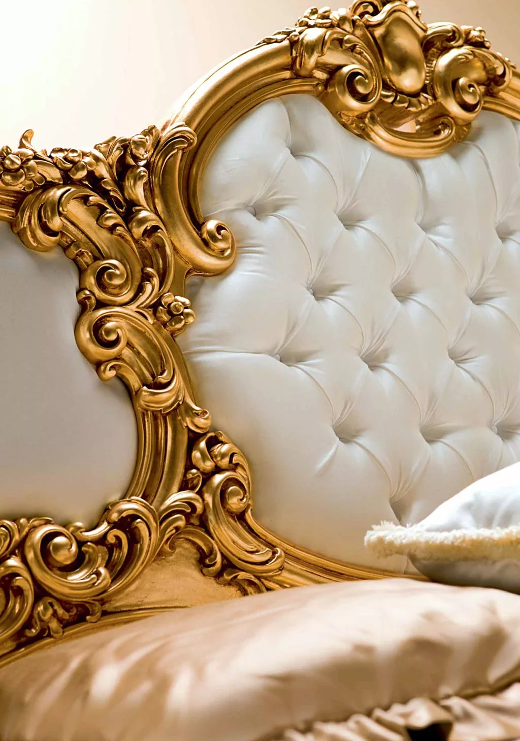 Golden Wooden Luxury Bed view 3