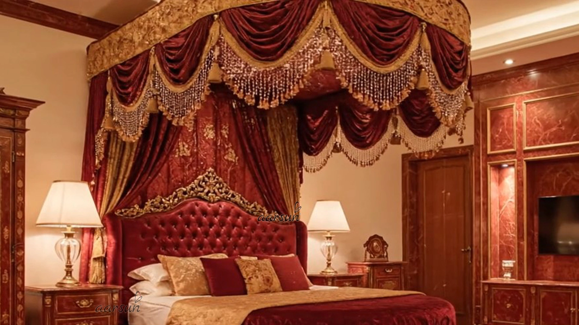 Grand Royal Round Bed Design Exquisite Craftsmanship And Artwork view 5