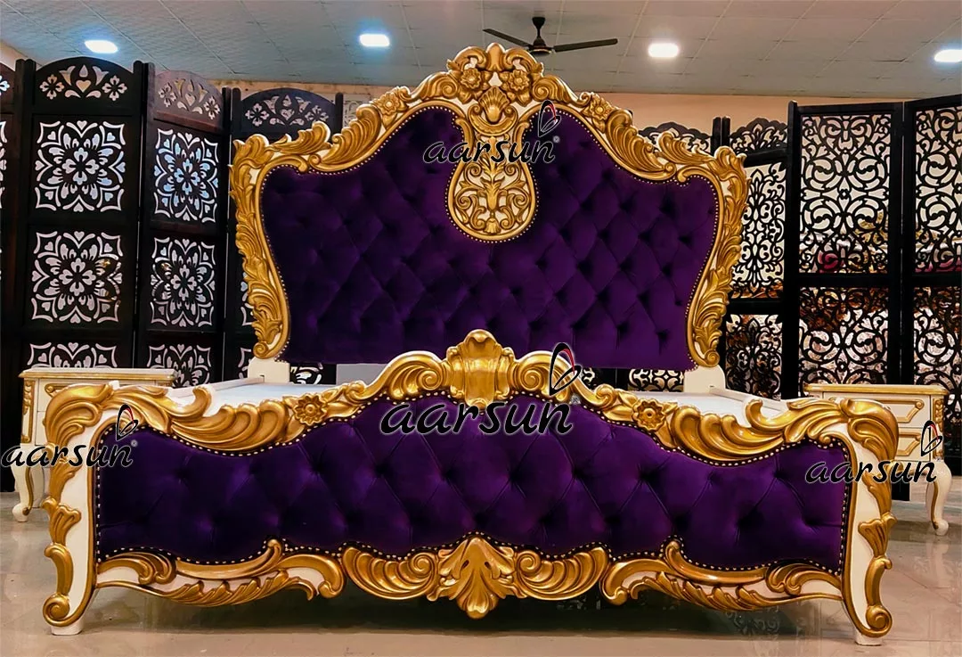Handcrafted Maharaja Bed with Side Table view 4