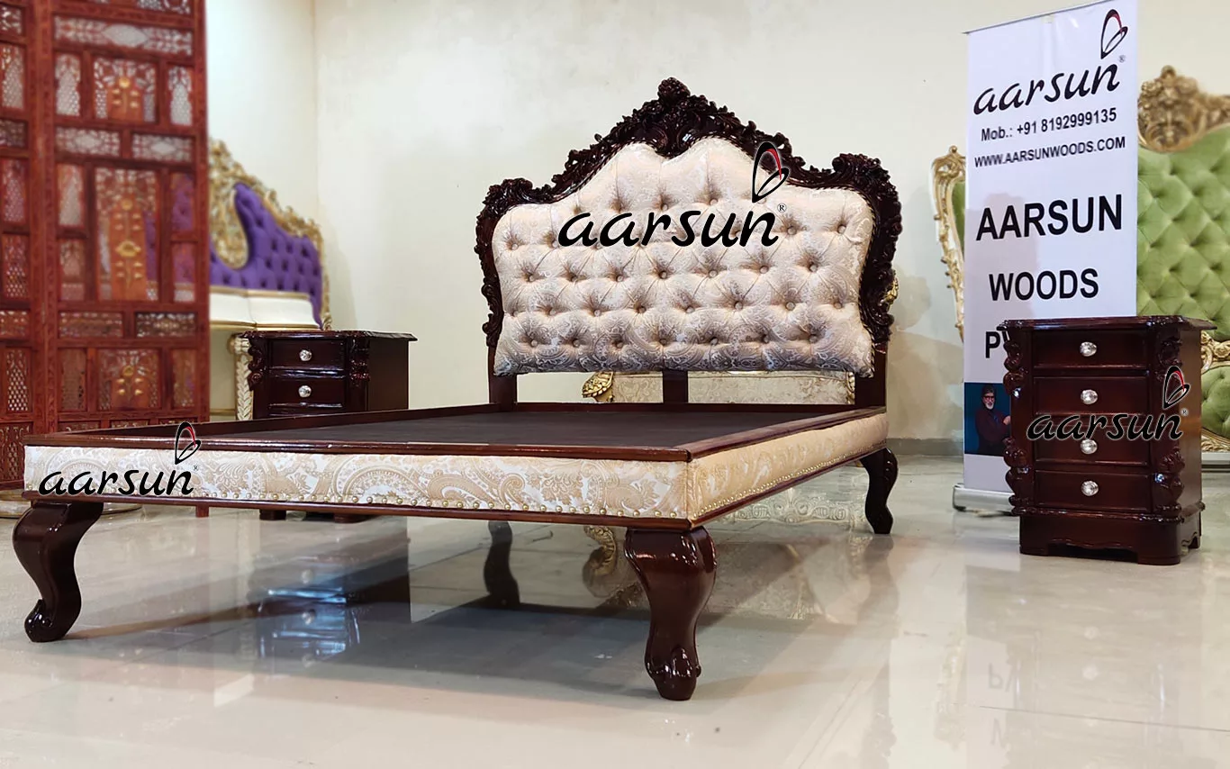 Handcrafted Wooden Bed / Diwan for Home view 3