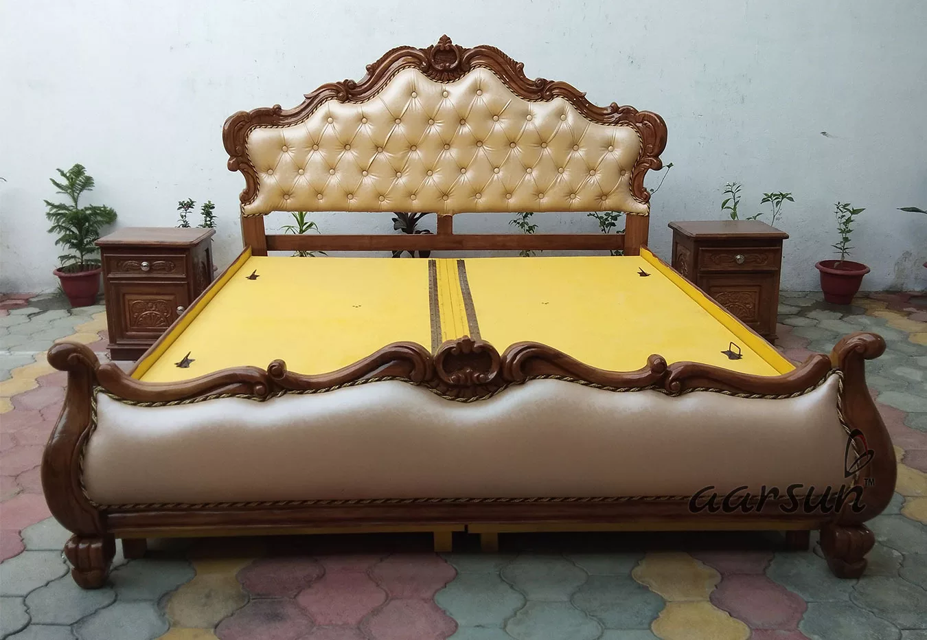 Handcrafted Wooden Box Bed