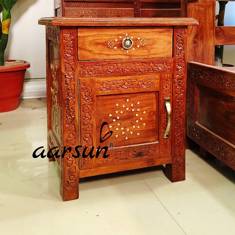 King Size Sheesham Wood Bed view 4