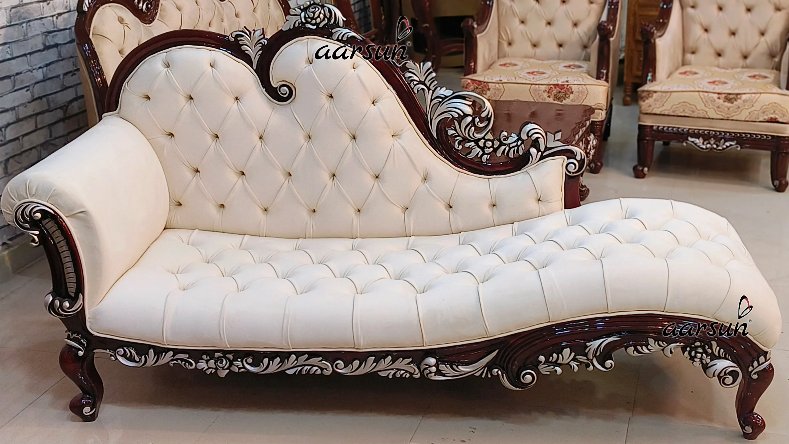 Luxurious Bedroom Furniture in Teak Wood view 6