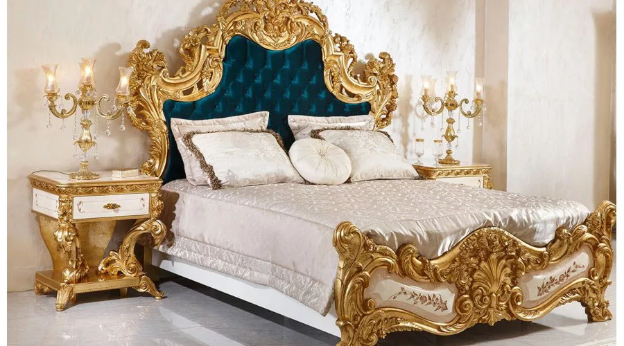 Luxury Bedroom Furniture Gold view 3