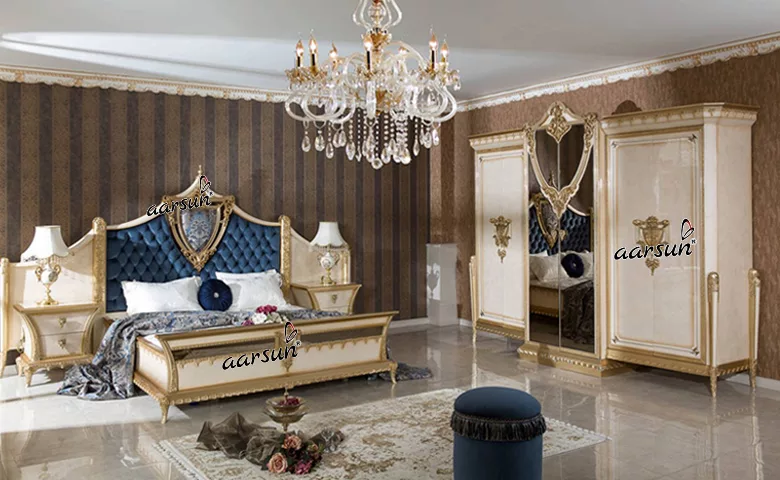Luxury Hand Carved Designer Bed view 4