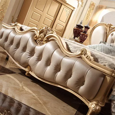 Luxury King Size Wooden Bed view 3
