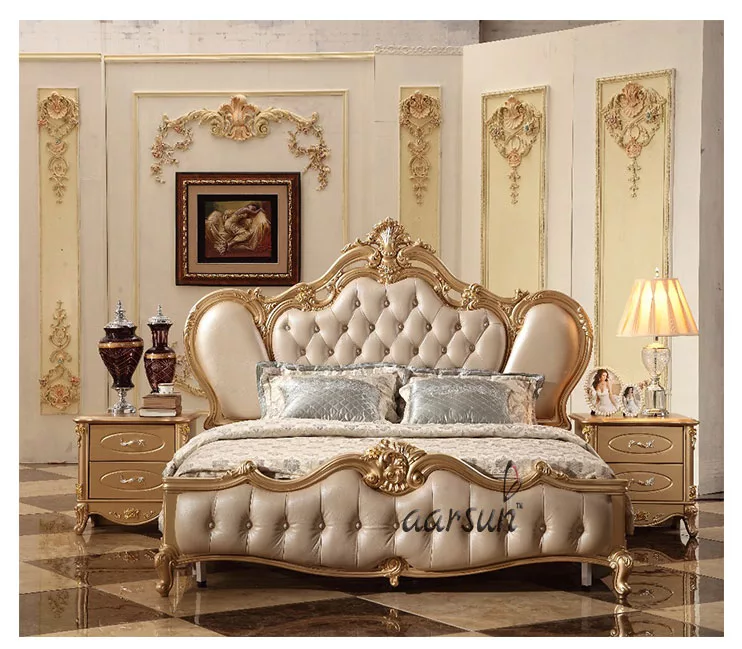 Luxury King Size Wooden Bed