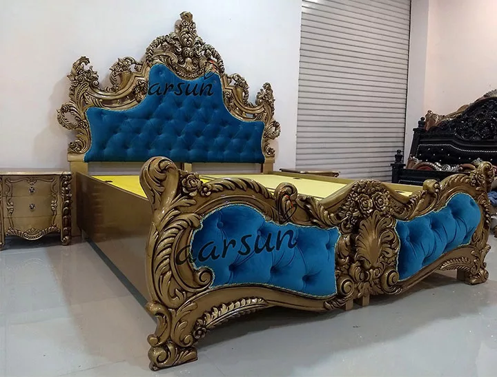 Luxury Teak Wood Bed with Storage view 7
