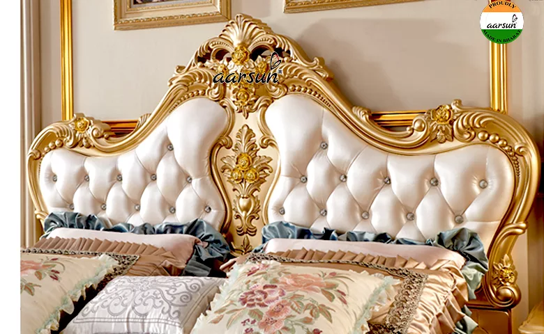 Modern Luxury Double Bed Top design view 3