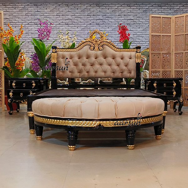 Modern Wooden Queen Size Platform Bed view 3