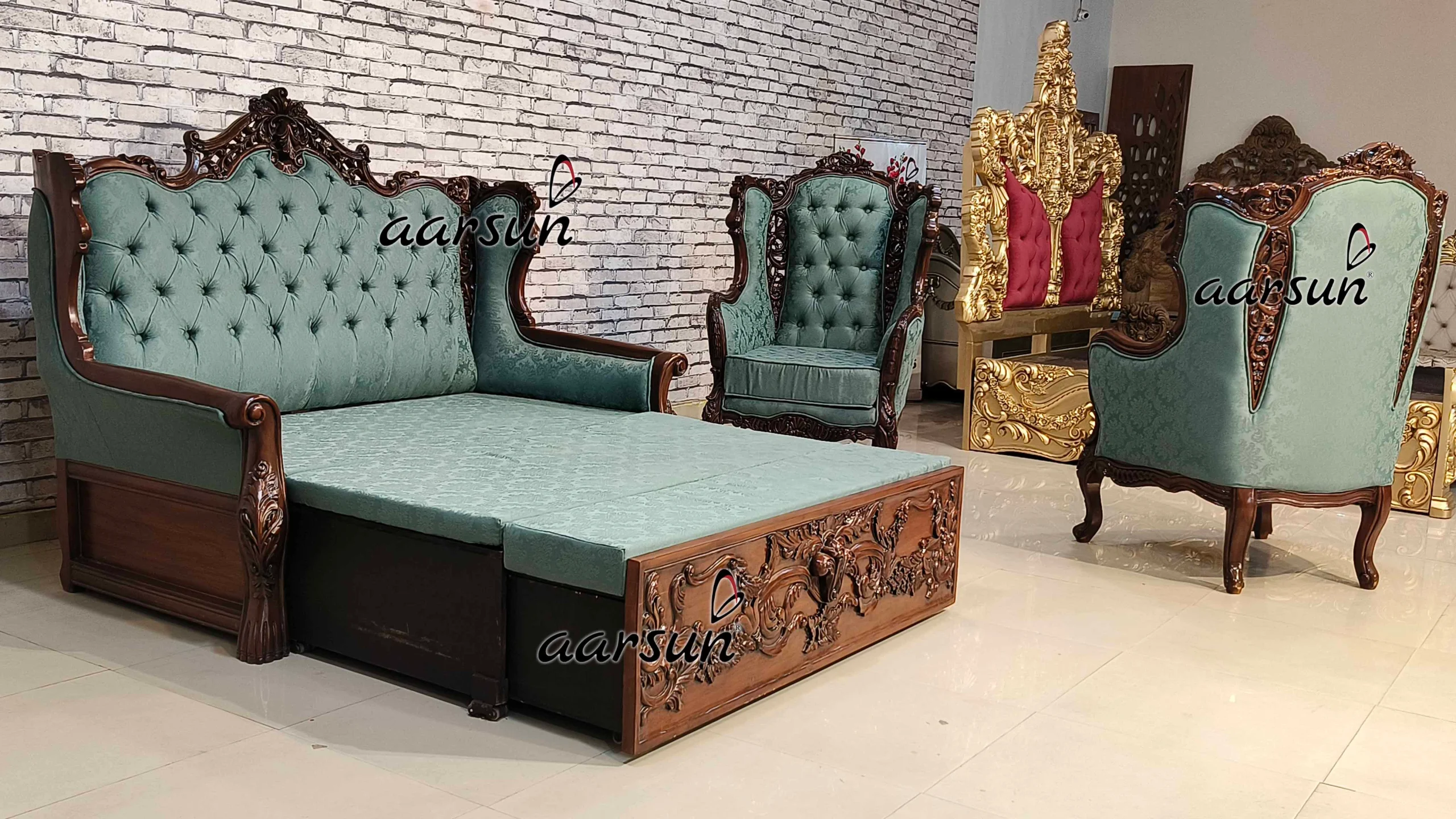 Premium Quality Handcrafted Sofa Cum Bed view 6