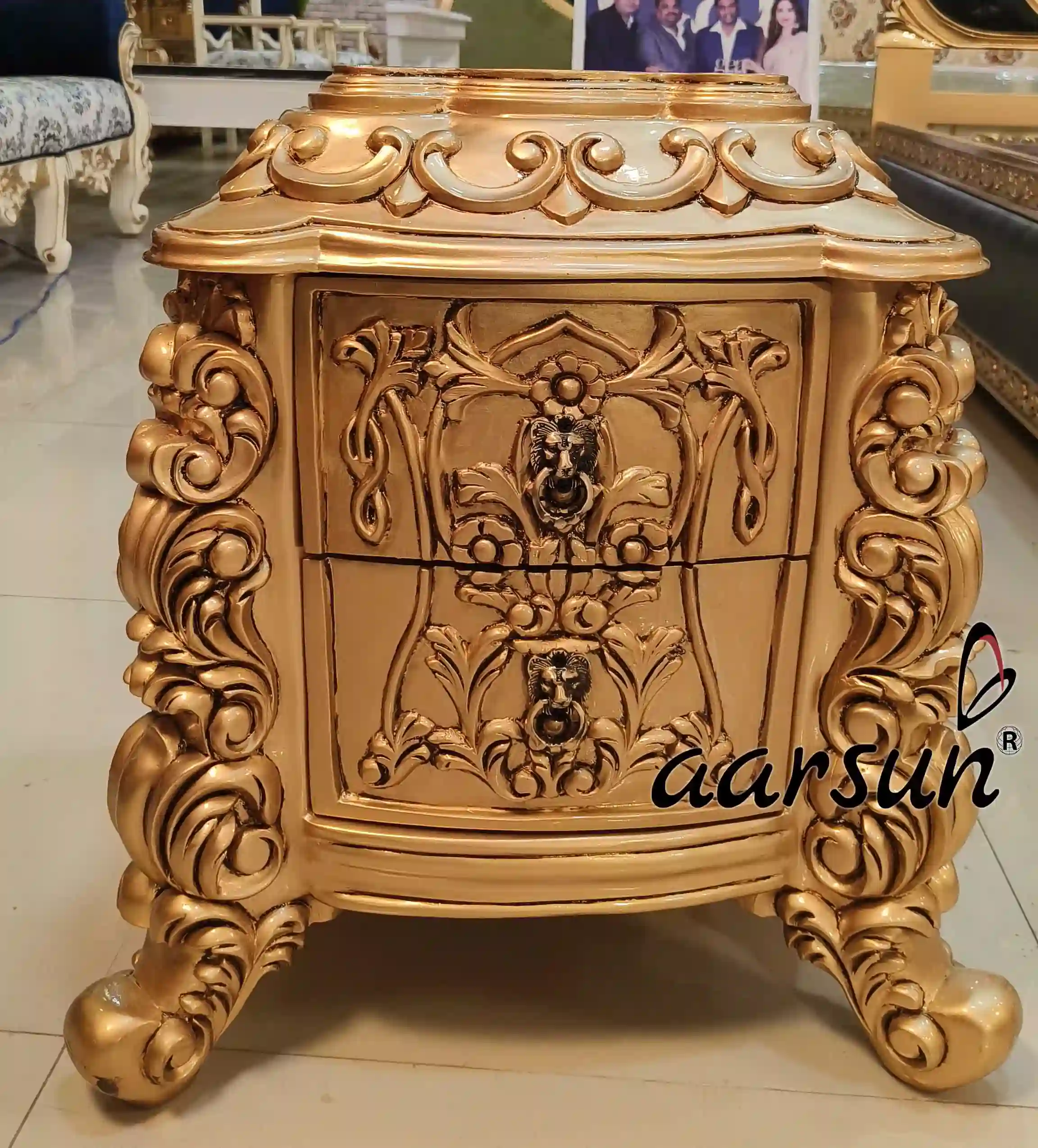 Queen Size Wooden Bed with Side Tables view 3