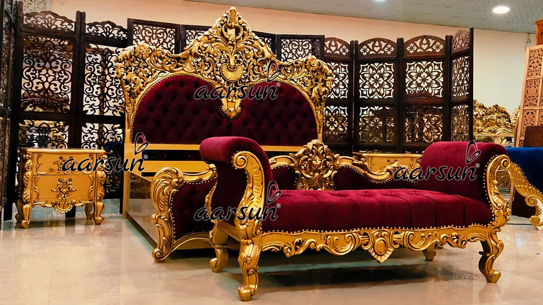 Royal Bedroom Set Unique Majestic Look view 4