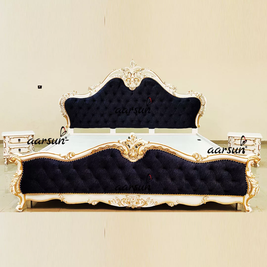 Royal Bedroom Set in White Polish