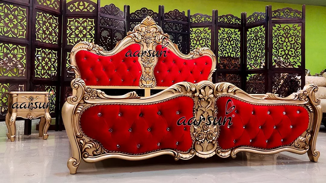 Royal King Size bed design Luxury Style view 3