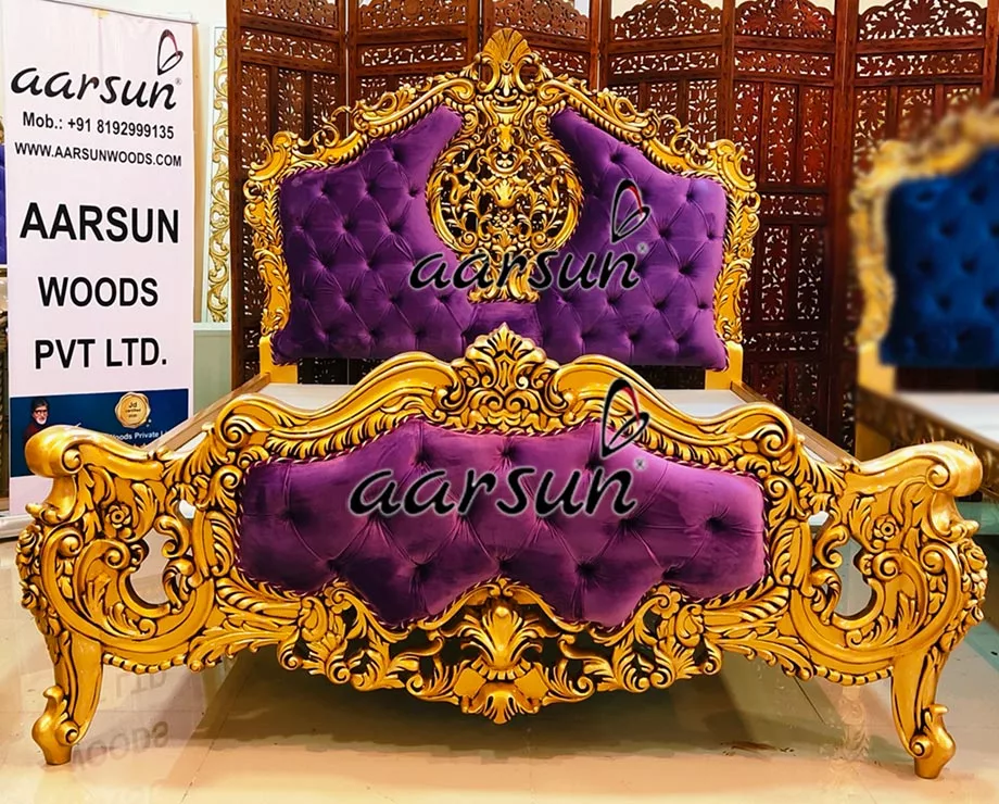 Royal Queen Bed in 3 Fabrics view 5