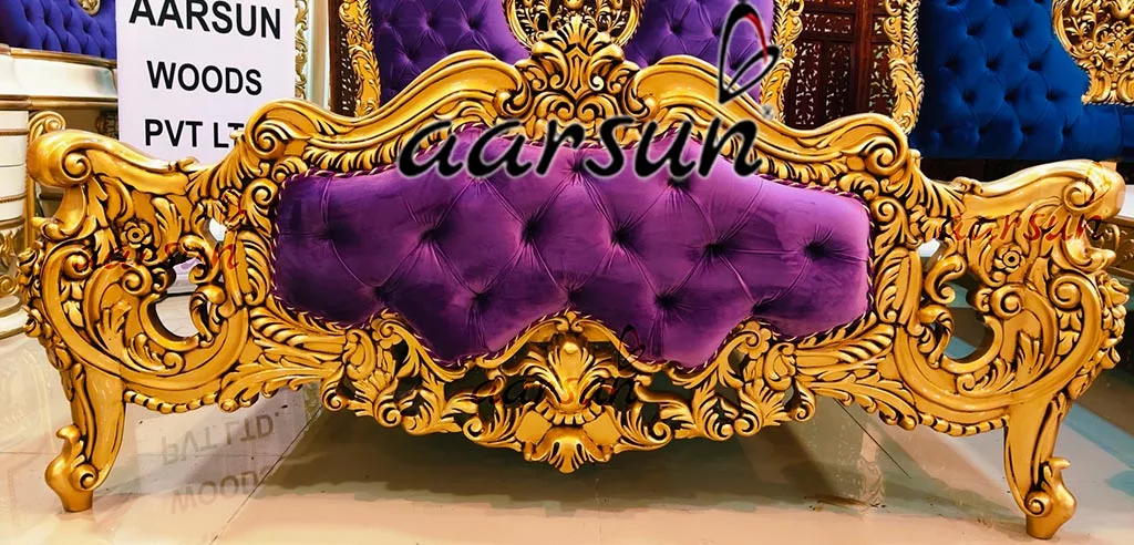 Royal Queen Bed in 3 Fabrics view 7