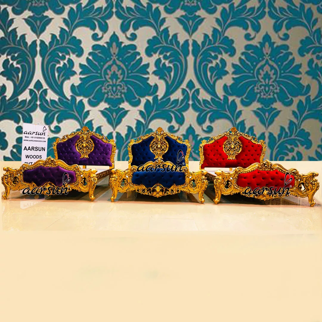 Royal Queen Bed in 3 Fabrics
