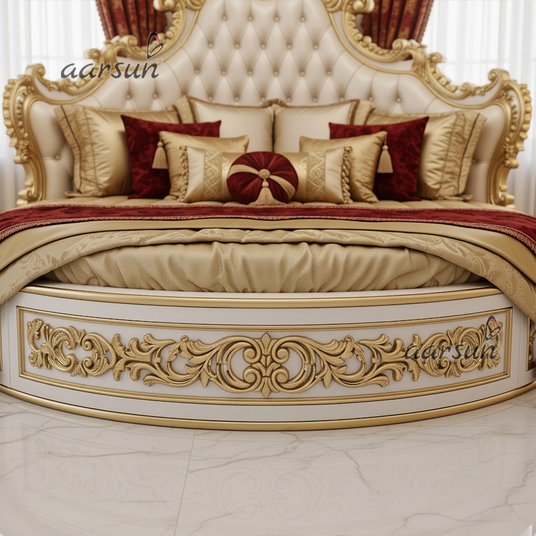 The Royal Classic Luxurious Round Bed Design view 5