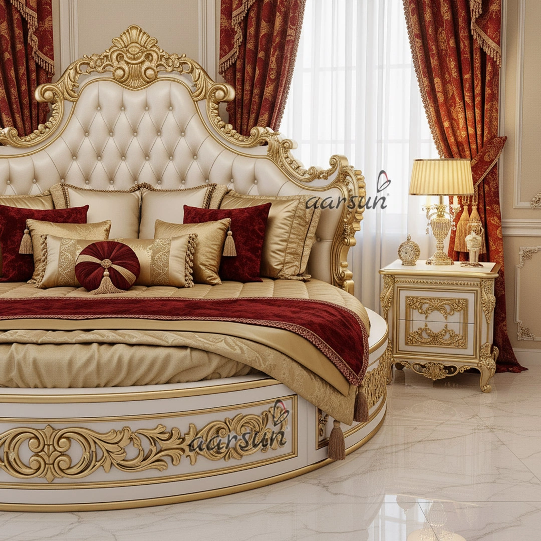 The Royal Classic Luxurious Round Bed Design view 7