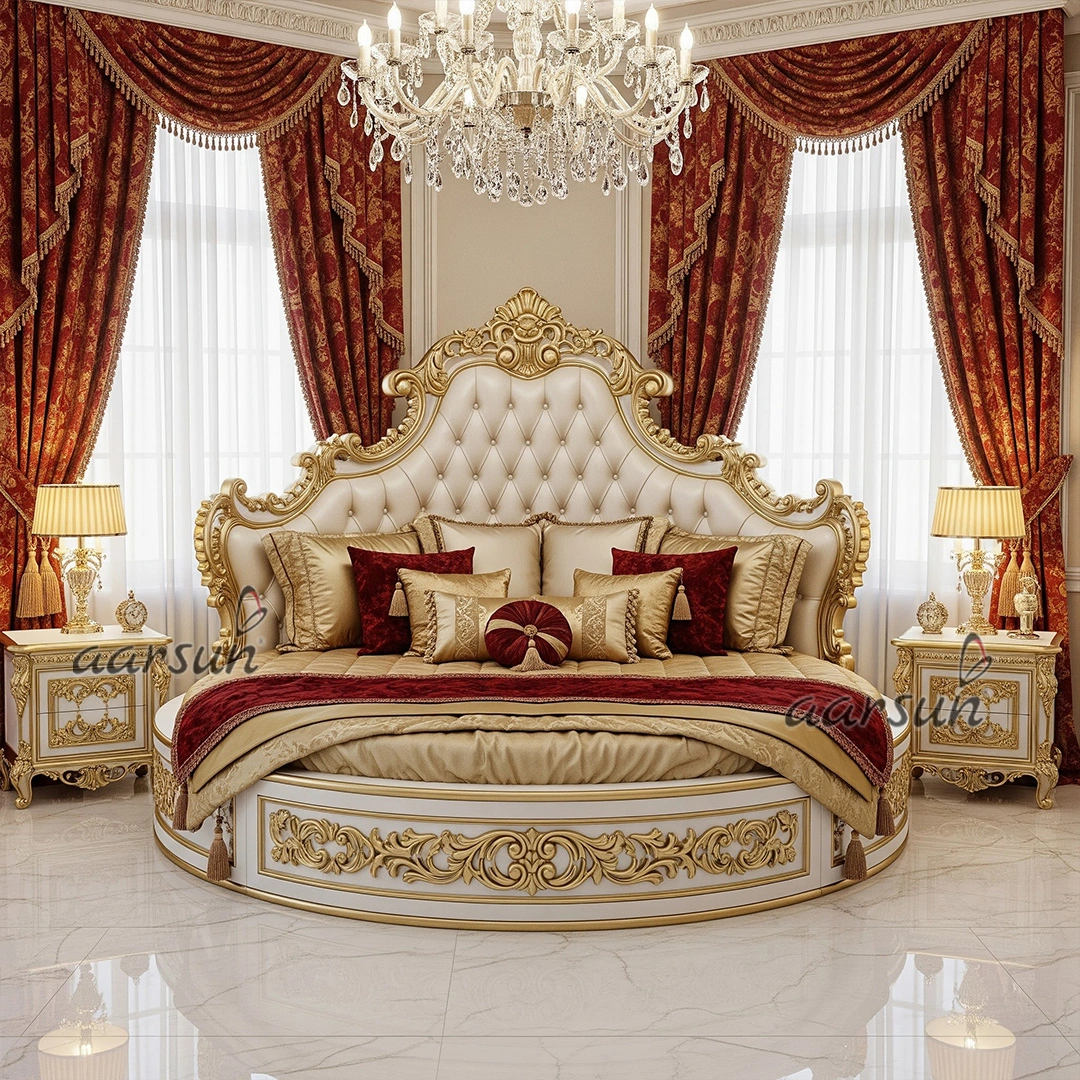 The Royal Classic Luxurious Round Bed Design