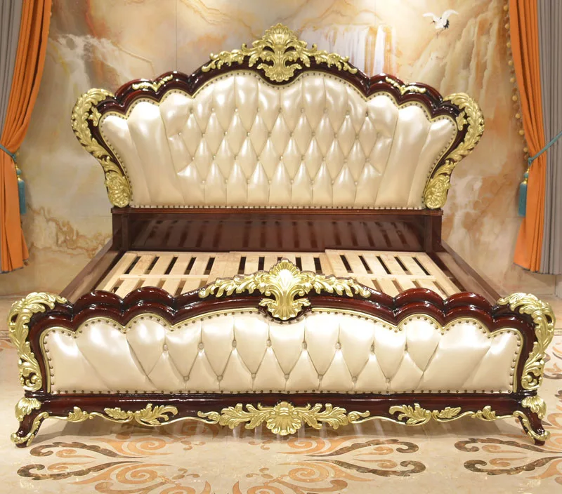 Traditionally Handmade Wooden Double Bed view 3