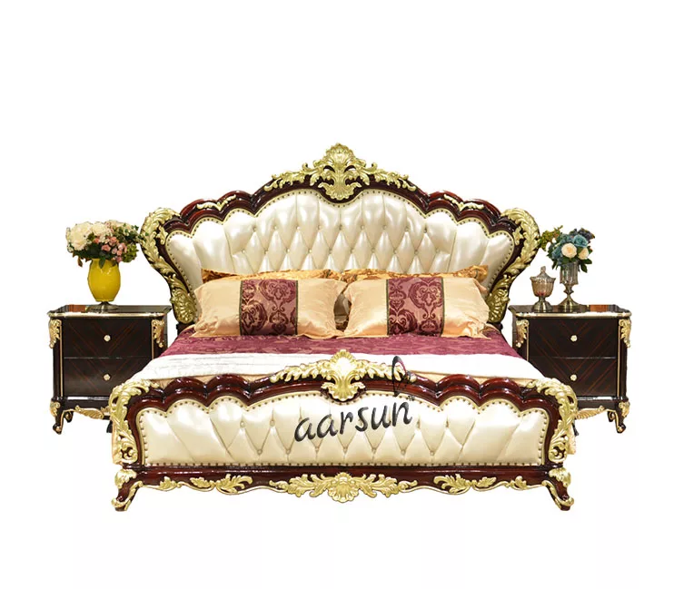 Traditionally Handmade Wooden Double Bed