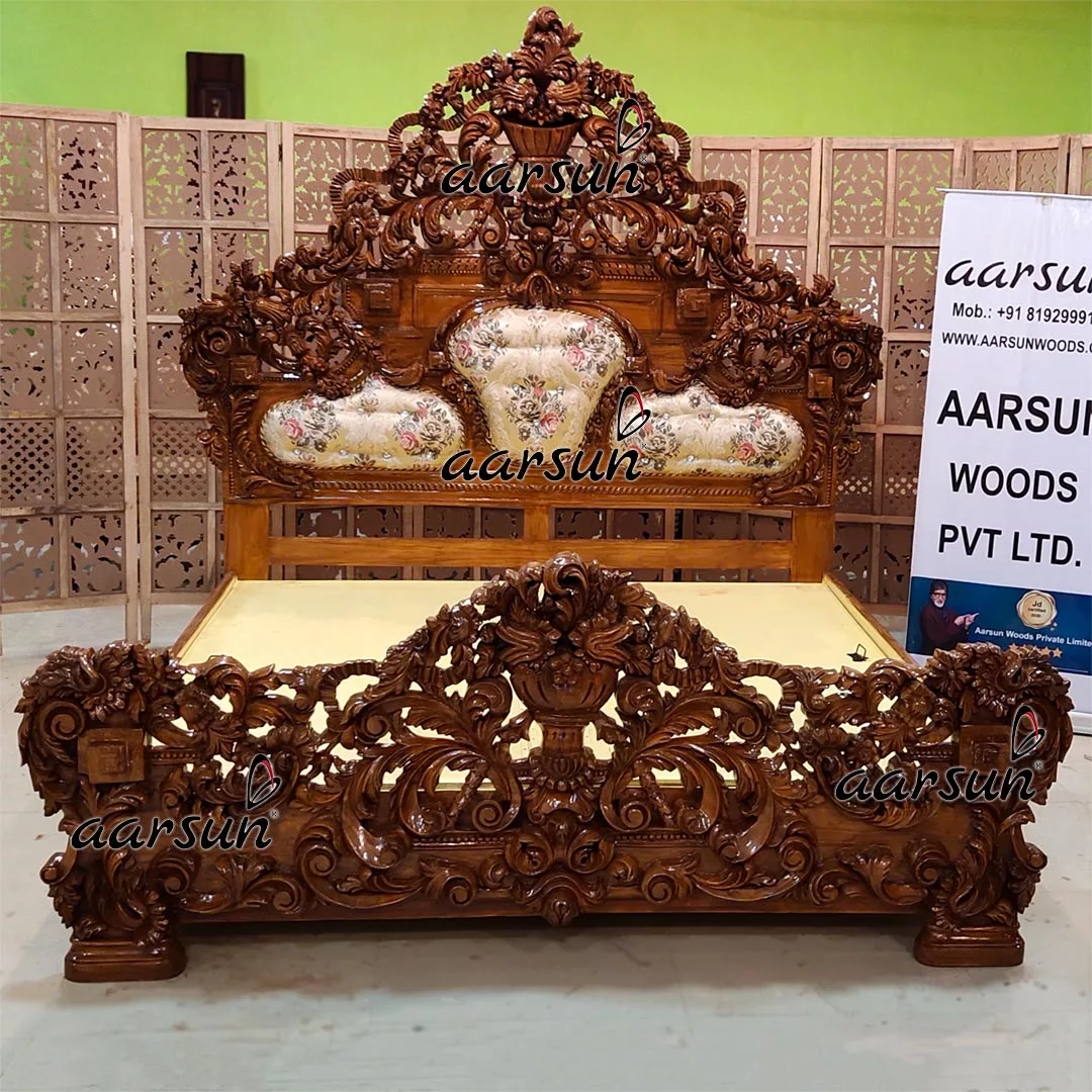 Unique Wooden Bed design view 3