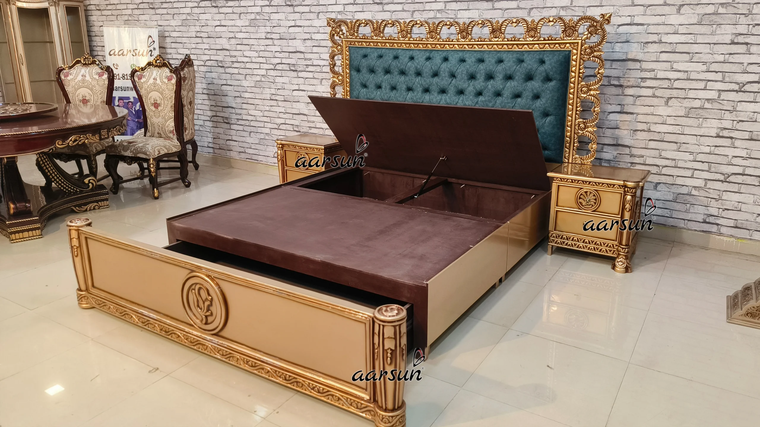 Unique bed design with 2 different storage view 9