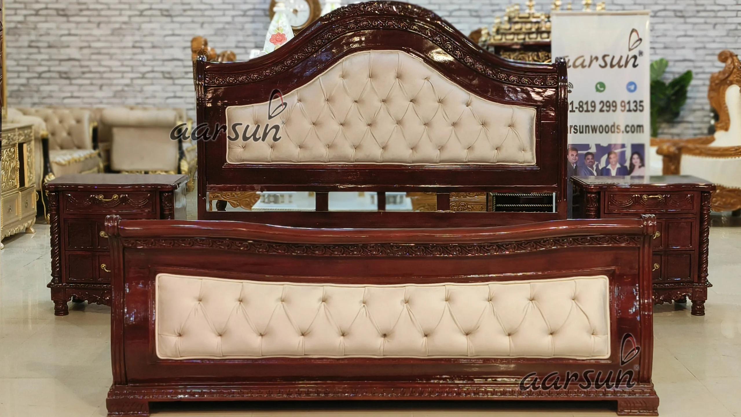 Vintage Style Wooden Bedroom Furniture Set view 5
