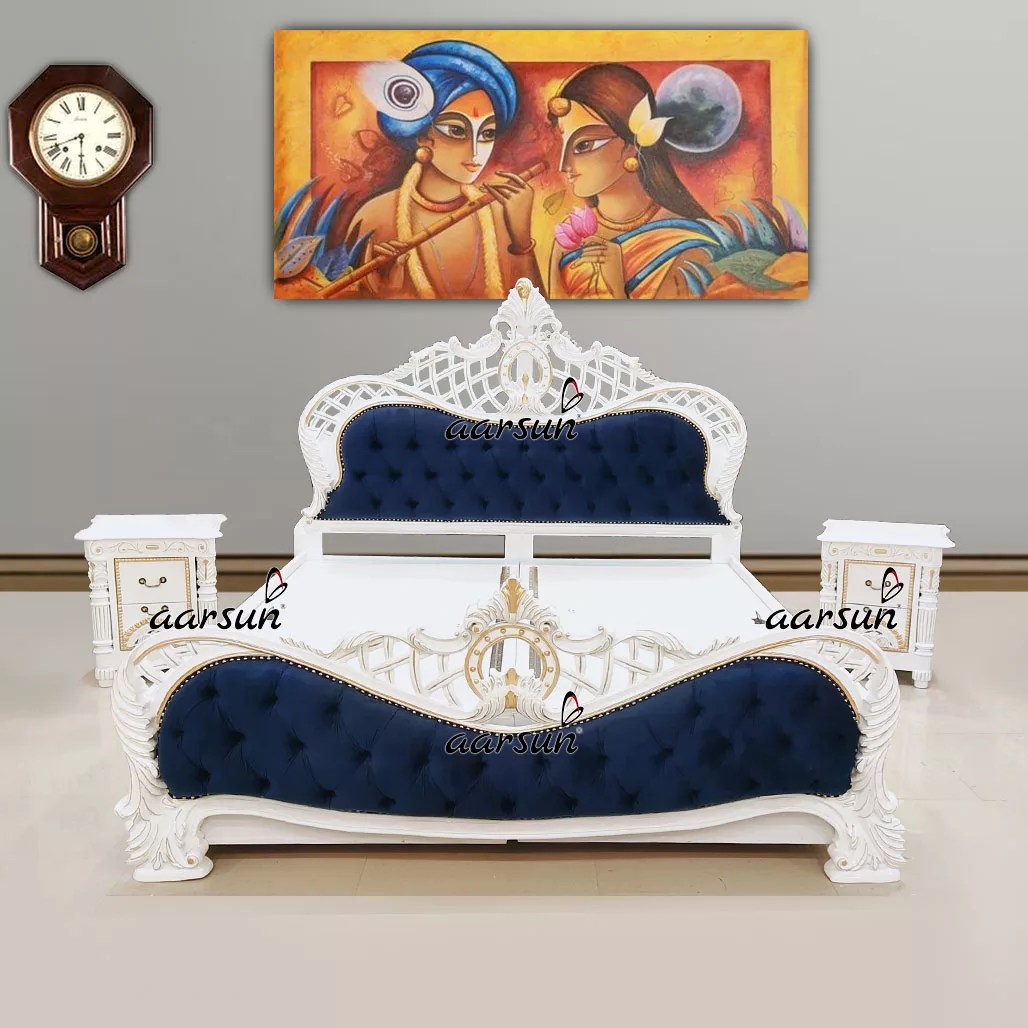 White Gold Luxury Bed Premium design