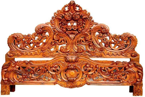 Wooden Antique Style Bed frame view 3