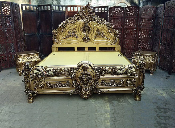 Wooden Maharaja Bed Design