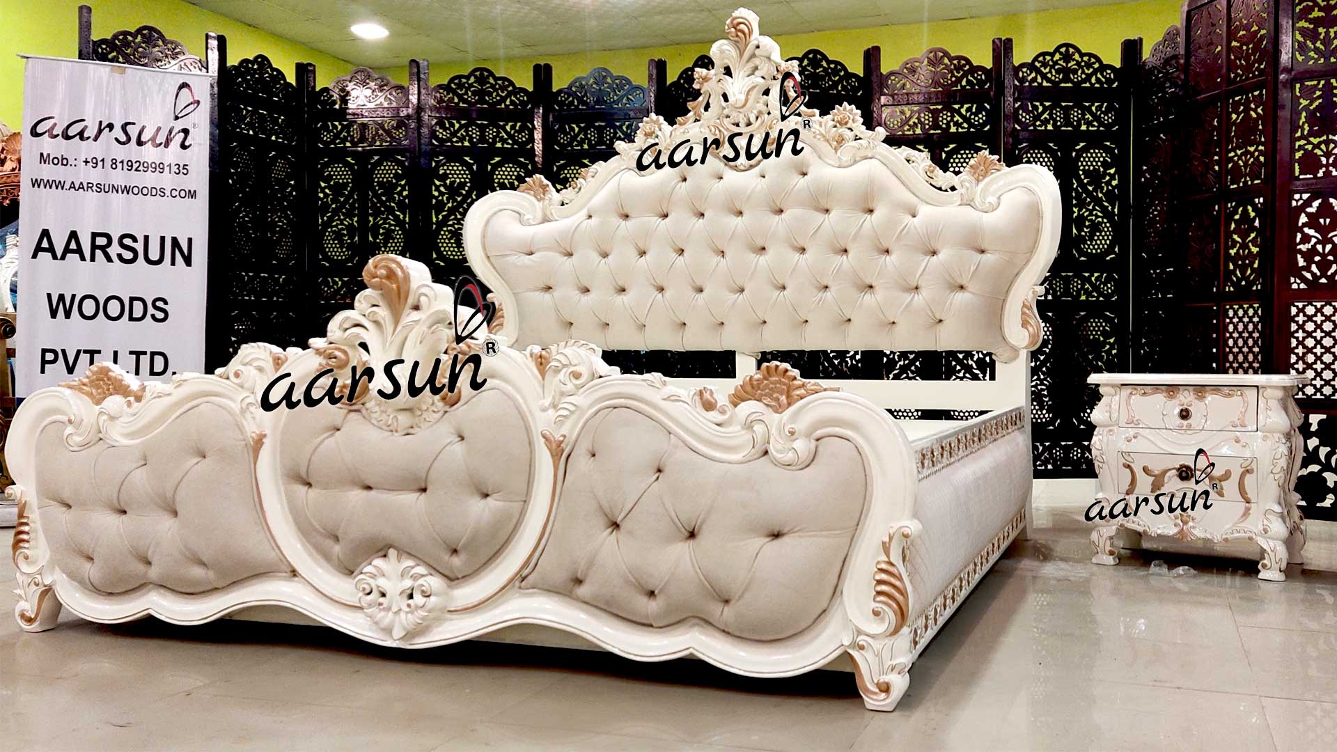Wooden Royal Bedroom Set view 6